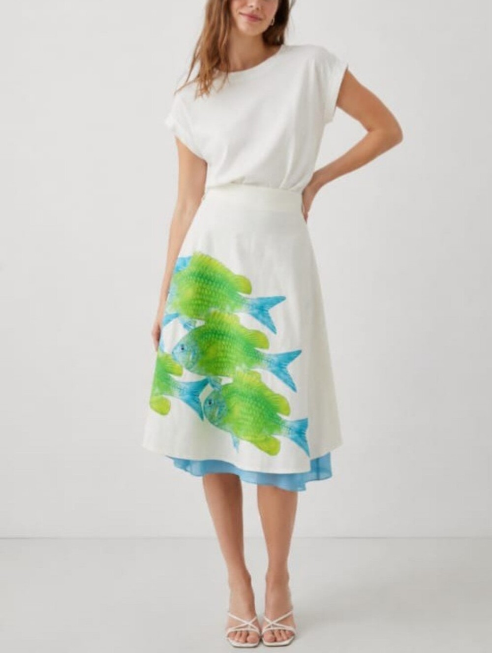 Vintage Anny& Adi Jacobson Hand Painted  Skirt- Size S